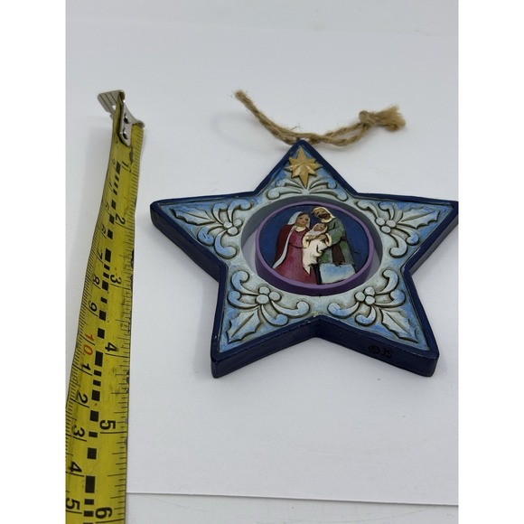 Jim Shore Rotating Disc Detailed Nativity Star Christmas Star 4" Ornament - Picture 4 of 5